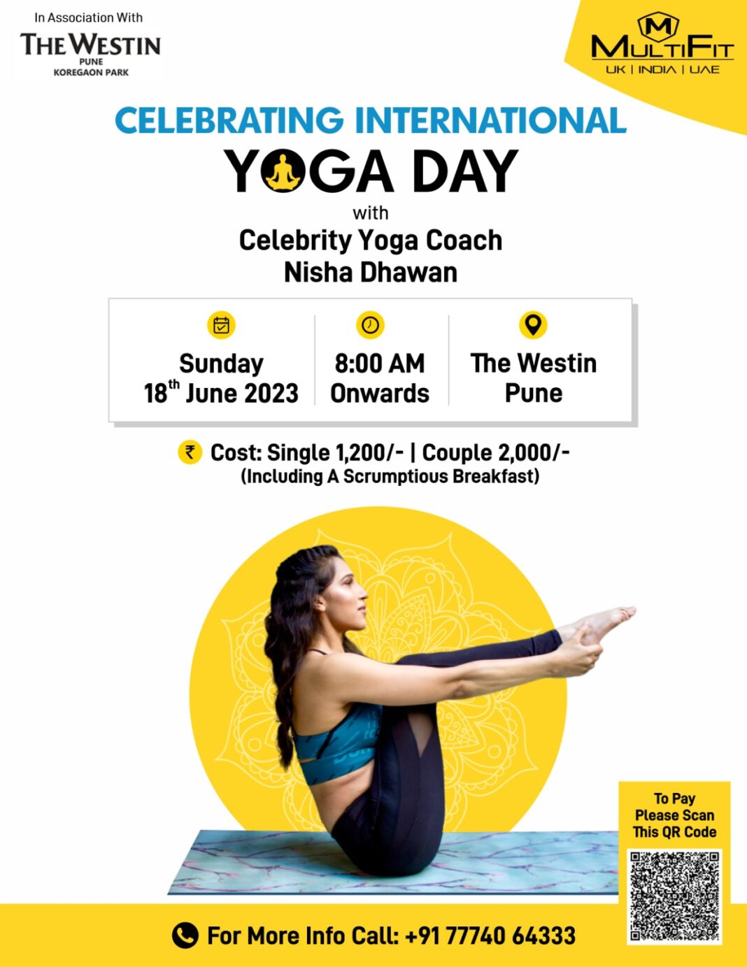 MultiFit announces Inspiring International Yoga Day Celebration with Celebrity Yoga Coach Nisha Dhawan