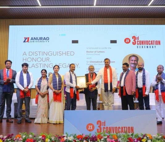 Anurag University Confers Degrees on 2,789 Graduates at Annual Convocation