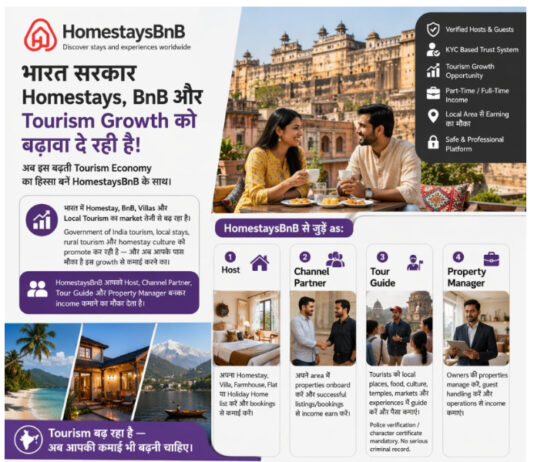 HomestaysBnB Sets Out to Transform Indian Tourism With a Trust-Driven, Opportunity-First Platform